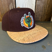 SO FAR :: SO BUENO Premium 5-Panel Mid Profile Snapback Hat - Maroon/Cork/Maroon