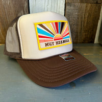 Hermosa Beach MUY HERMOSA High Crown Trucker Hat - Khaki/Brown
