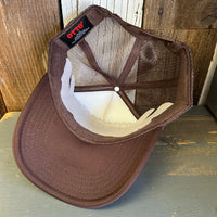 SO FAR :: SO BUENO High Crown Trucker Hat - Khaki/Brown