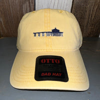 MANHATTAN BEACH PIER AND ROUNDHOUSE 6 Panel Low Profile Style Dad Hat - Yellow