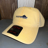 MANHATTAN BEACH PIER AND ROUNDHOUSE 6 Panel Low Profile Style Dad Hat - Yellow
