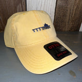 MANHATTAN BEACH PIER AND ROUNDHOUSE 6 Panel Low Profile Style Dad Hat - Yellow
