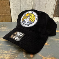 SOUTH BAY SURF (Multi Color Patch) Low Profile Corduroy Baseball Cap - Black