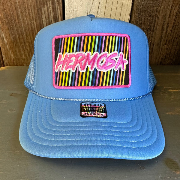 Hermosa Beach HERMOSA'84 High Crown Trucker Hat - Col. Blue