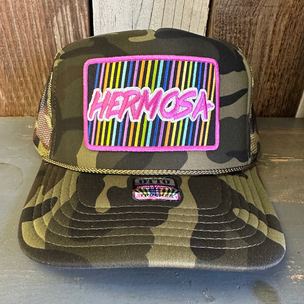 Hermosa Beach HERMOSA'84 Trucker Hat - Full Camouflage