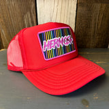 Hermosa Beach HERMOSA'84 High Crown Trucker Hat - Red (Curved Brim)