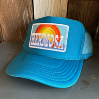 Hermosa Beach 72 & SUNNY High Crown Trucker Hat - Turquoise Blue