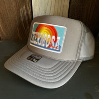 Hermosa Beach 72 & SUNNY High Crown Trucker Hat - Grey (Curved Brim)