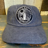 SOUTH BAY SURF (Black Patch) Washed Dad Hat - Slate Blue