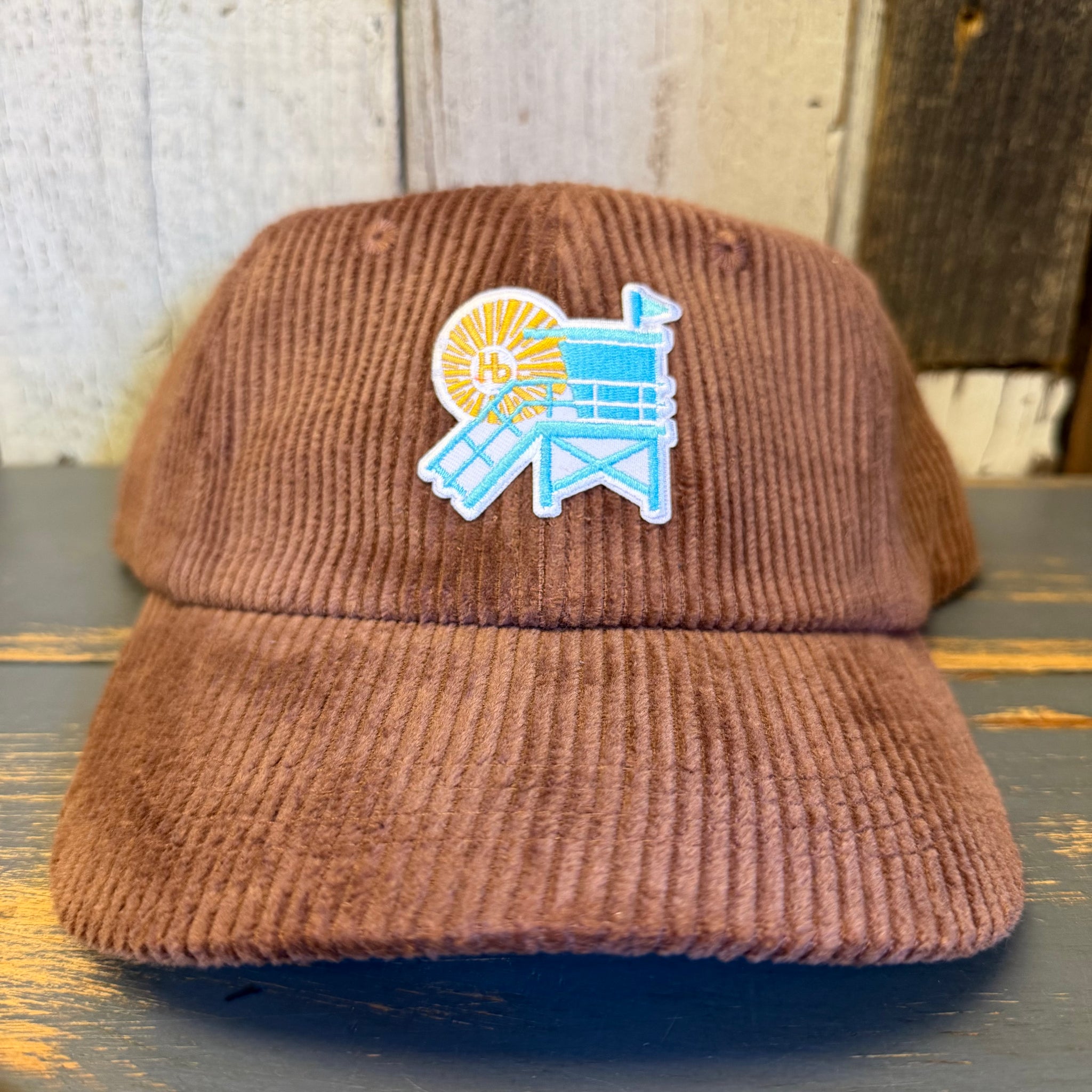 Hermosa Beach LIFEGUARD TOWER MINI Corduroy Dad Hat - Java