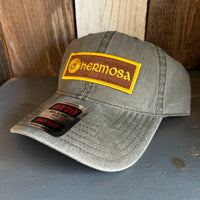 Hermosa Beach AS REAL AS THE STREETS - 6 Panel Low Profile Style Dad Hat with Velcro Closure - Olive Green