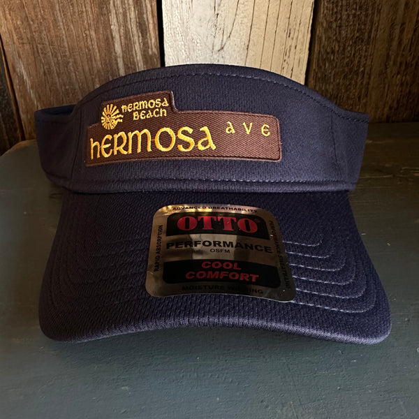Hermosa Beach HERMOSA AVE - Cool Comfort Performance Polyester Cool Mesh Sun Visor - Navy