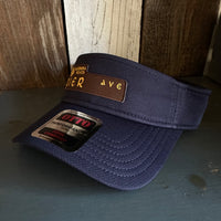 Hermosa Beach PIER AVE - Cool Comfort Performance Polyester Cool Mesh Sun Visor - Navy