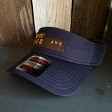 Hermosa Beach PIER AVE - Cool Comfort Performance Polyester Cool Mesh Sun Visor - Navy