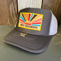 Hermosa Beach MUY HERMOSA Trucker Hat - Charcoal Grey/White