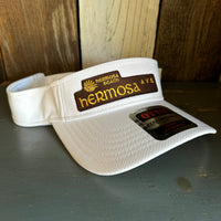 Hermosa Beach HERMOSA AVE Sun Visor Cool Comfort Performance Polyester Cool Mesh - White