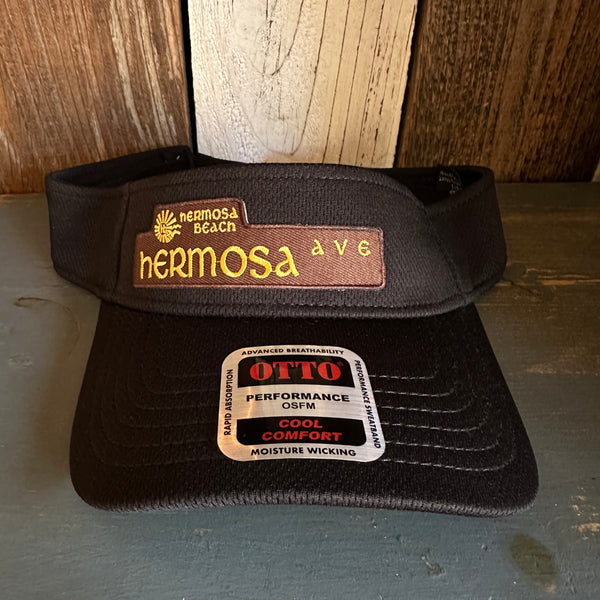 Hermosa Beach HERMOSA AVE - Cool Comfort Performance Polyester Cool Mesh Sun Visor - Black