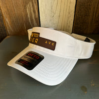 Hermosa Beach PIER AVE Sun Visor Cool Comfort Performance Polyester Cool Mesh - White