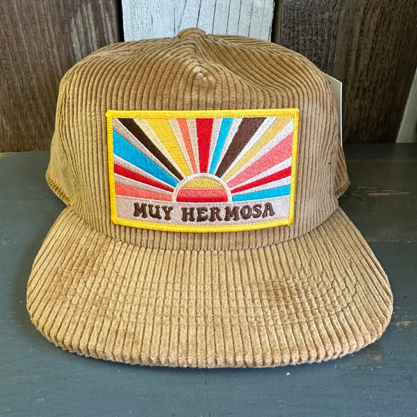 Hermosa Beach MUY HERMOSA Vintage Corduroy Hat - Khaki Brown