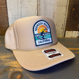 Hermosa Beach 1 to 3 FEET & RISING High Crown Trucker Hat - Khaki