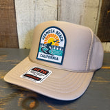 Hermosa Beach 1 to 3 FEET & RISING High Crown Trucker Hat - Khaki