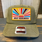 Hermosa Beach MUY HERMOSA Corduroy Baseball Cap - Olive Green