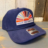 Hermosa Beach MUY HERMOSA Corduroy Baseball Cap - Navy
