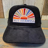 Hermosa Beach MUY HERMOSA Corduroy Baseball Cap - Black