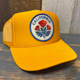 CALIFORNIA POPPY High Crown Trucker Hat - Gold