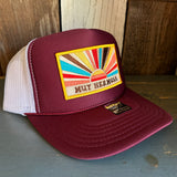 Hermosa Beach MUY HERMOSA Trucker Hat - Maroon/White
