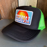 Hermosa Beach 72 & SUNNY Trucker Hat - Black/Neon Green/Black