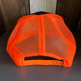 Hermosa Beach OBLIGATORY SUNSET Trucker Hat - Black/Neon Orange