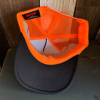 Hermosa Beach OBLIGATORY SUNSET Trucker Hat - Black/Neon Orange
