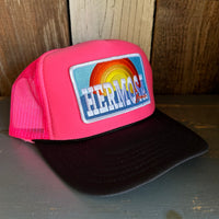 Hermosa Beach 72 & SUNNY High Crown Trucker Hat - Pink/Pink/Black