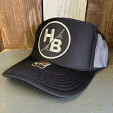 Hermosa Beach SKATEBOARDING WAS NEVER A CRIME High Crown Trucker Hat - Black (Curved Brim)