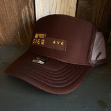 Hermosa Beach PIER AVE High Crown Trucker Hat - Brown