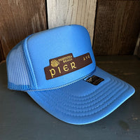 Hermosa Beach PIER AVE High Crown Trucker Hat - Col. Blue