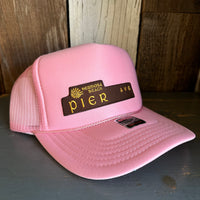 Hermosa Beach PIER AVE High Crown Trucker Hat - Pink