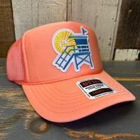 Hermosa Beach LIFEGUARD TOWER :: North of Pier - High Crown Trucker Hat - Coral