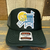 Hermosa Beach LIFEGUARD TOWER High Crown Trucker Hat - Dark Green