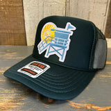 Hermosa Beach LIFEGUARD TOWER High Crown Trucker Hat - Dark Green