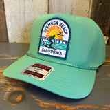 Hermosa Beach 1 to 3 FEET HIGH & RISING 5 Panel Mid Profile Baseball Cap - Cactus Green