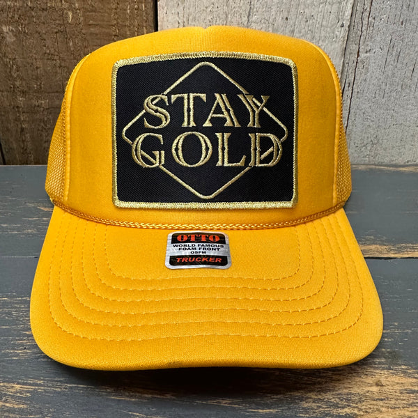 STAY GOLD High Crown Trucker Hat - Gold
