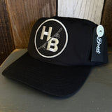 Hermosa Beach SKATEBOARDING WAS NEVER A CRIME :: HB SURFBOARD - 5 Panel Hat - Black