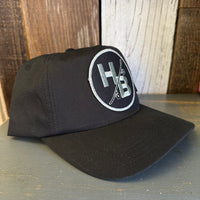 Hermosa Beach SKATEBOARDING WAS NEVER A CRIME :: HB SURFBOARD - 5 Panel Hat - Black