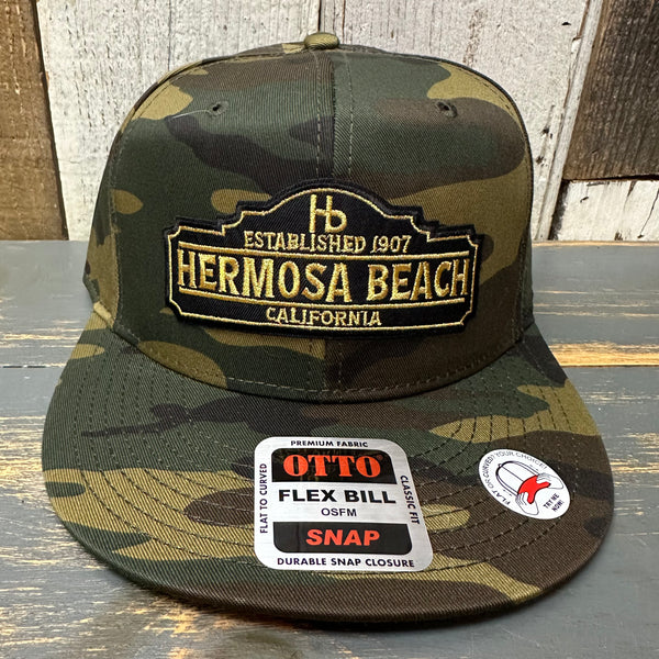 Hermosa Beach ARE YOU ESTABLISHED? 6 Panel Snapback Hat - Camo
