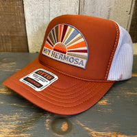 Hermosa Beach MUY HERMOSA High Crown Trucker Hat - Texas Orange/White
