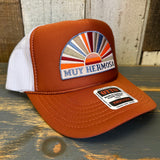 Hermosa Beach MUY HERMOSA High Crown Trucker Hat - Texas Orange/White