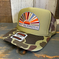 Hermosa Beach MUY HERMOSA Trucker Hat - CAMOUFLAGE Green/Light Loden/Green