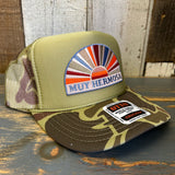 Hermosa Beach MUY HERMOSA Trucker Hat - CAMOUFLAGE Green/Light Loden/Green